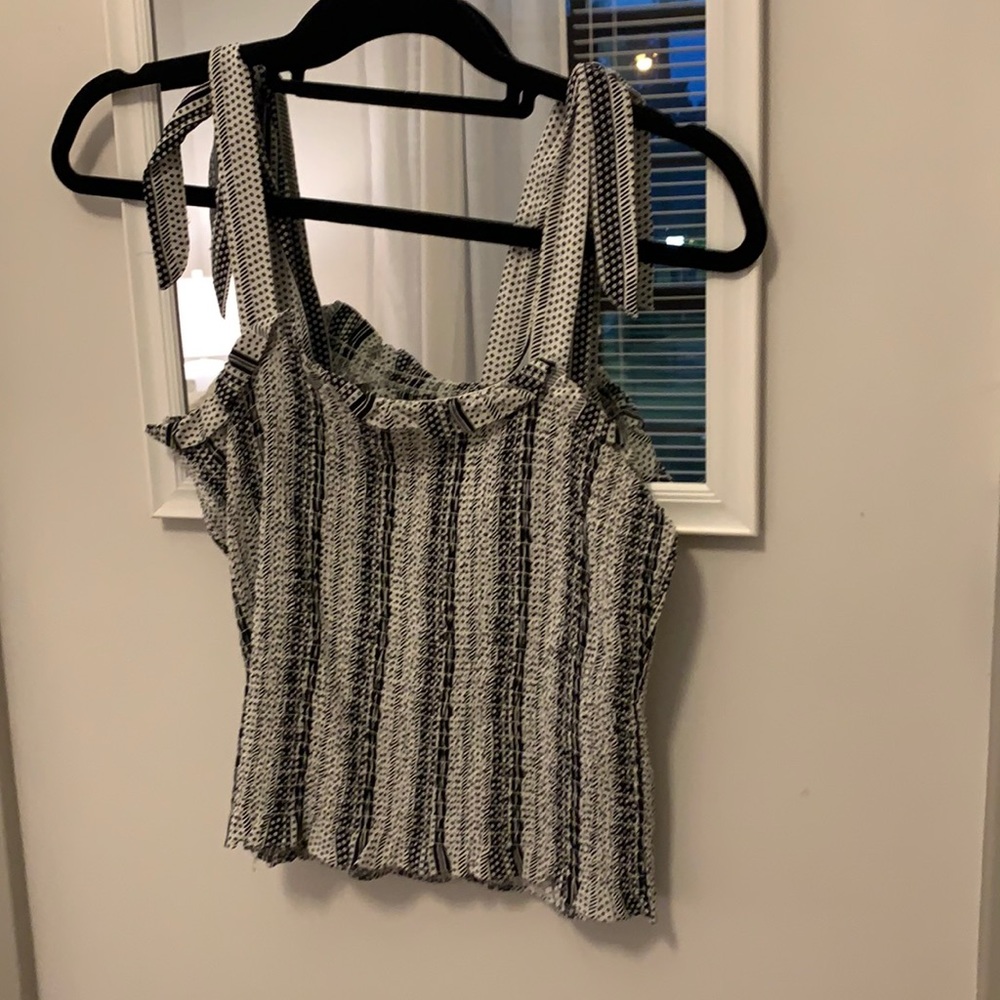 Black and white tank top